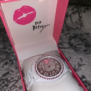 Betsy Johnson white watch